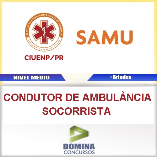 Apostila Ciuenp SAMU 2016 Condutor Ambulância Socorrista