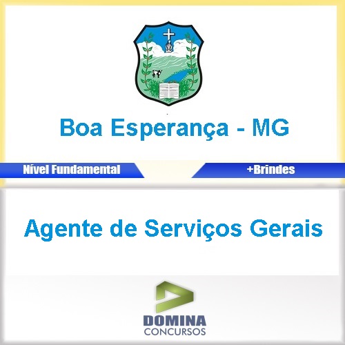 Apostila Boa Esperança 2017 Agente de Serviços Gerais