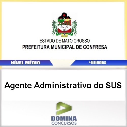 Apostila Confresa MT 2017 Agente Administrativo SUS