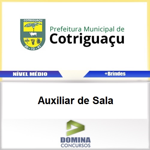 Apostila Cotriguaçu MT 2017 Auxiliar de Sala