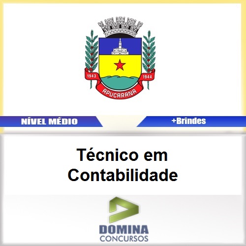 Apostila Apucarana PR 2017 Técnico em Contabilidade