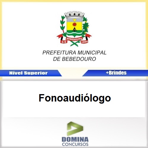 Apostila Concurso Bebedouro SP 2017 Fonoaudiólogo