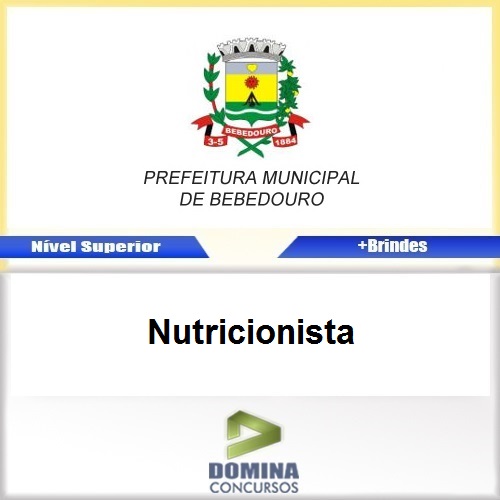 Apostila Concurso Bebedouro SP 2017 Nutricionista