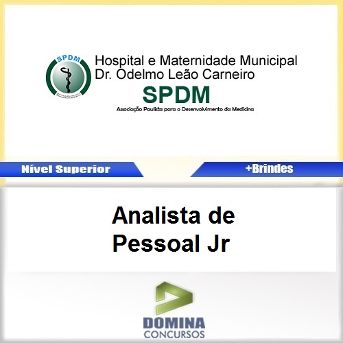 Apostila Concurso SPDM MG 2017 Analista de Pessoal Jr