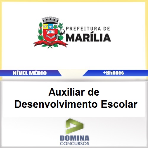 Apostila Marília SP 2017 Auxiliar de Desenvolvimento Escolar