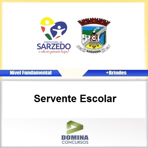 Apostila Concurso Sarzedo MG 2017 Servente Escolar