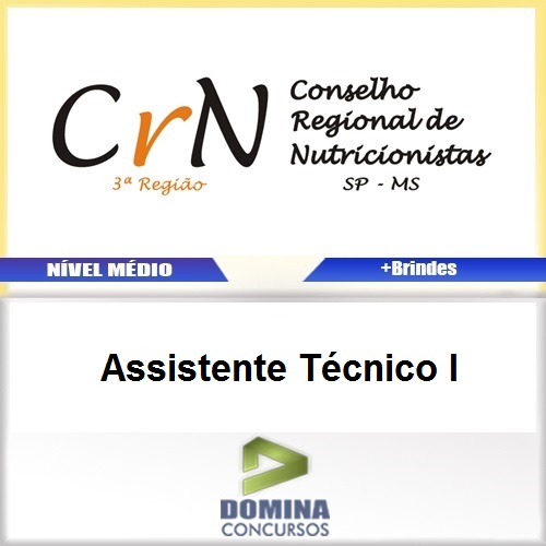 Apostila CRN 3 Regiao SP 2017 Assistente Técnico I