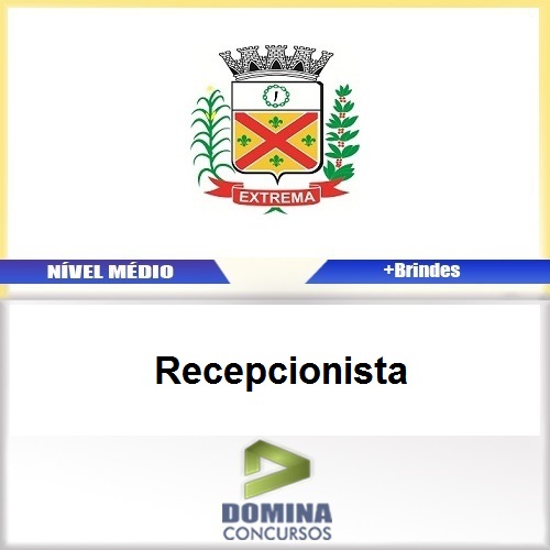 Apostila Concurso Extrema MG 2017 Recepcionista PDF