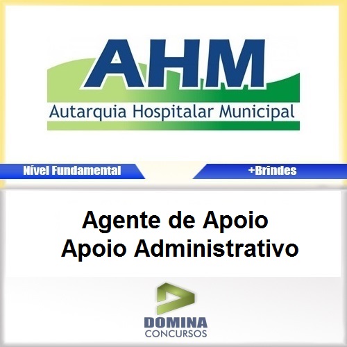 Apostila AHM SP 2017 Agente de Apoio Administrativo