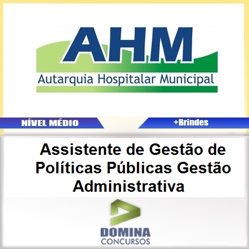 Apostila Concurso AHM SP 2017 Gestão Administrativa PDF