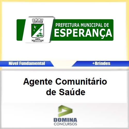 Apostila Pref Esperança PB 2017 Agente Comunitário de Saúde