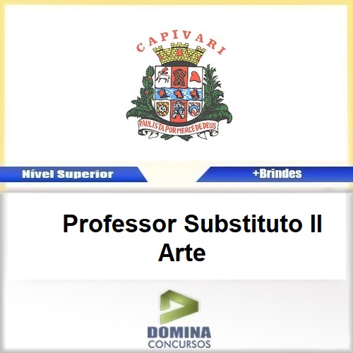 Apostila Pref Capivari SP 2017 Professor Substituto II Arte