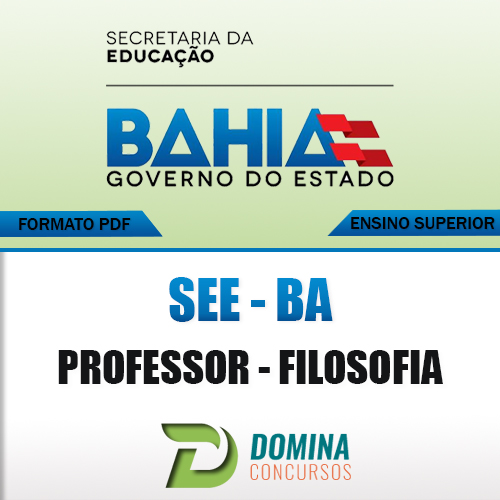 Apostila Concurso SEE BA 2017 Professor de Filosofia PDF