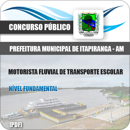 Apostila Pref Itapiranga AM 2018 Motorista Fluvial Escolar