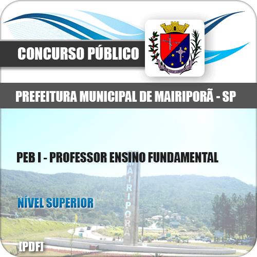 Apostila Pref Mairiporã SP 2018 PEB I Professor Ensino Fundamental