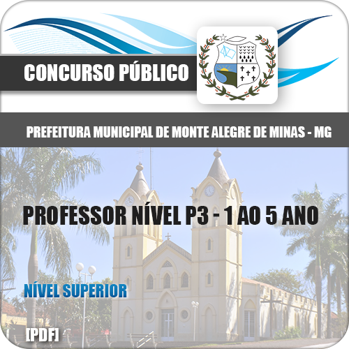 Apostila Monte Alegre Minas MG 2018 Professor Nível P3 1 ao 5 ano