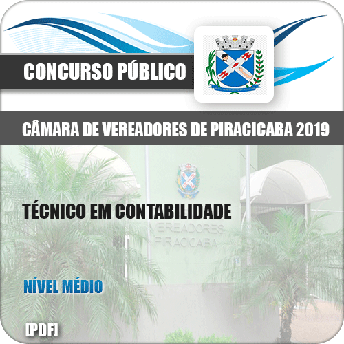 Apostila Câmara Piracicaba SP 2019 Técnico em Contabilidade