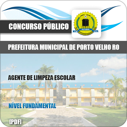 Apostila Porto Velho RO 2019 Agente de Limpeza Escolar