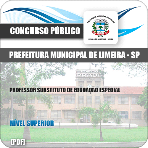 Apostila Pref Limeira SP 2019 Prof Substituto Educação Especial