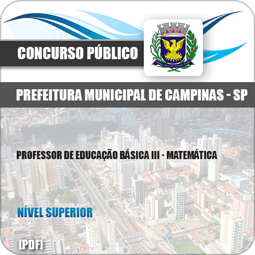 Apostila Concurso Pref Campinas SP 2019 Professor III Matemática