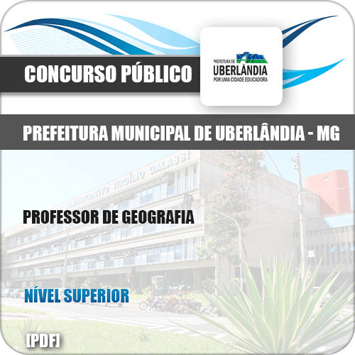 Apostila Pref Uberlândia MG 2019 Professor de Geografia