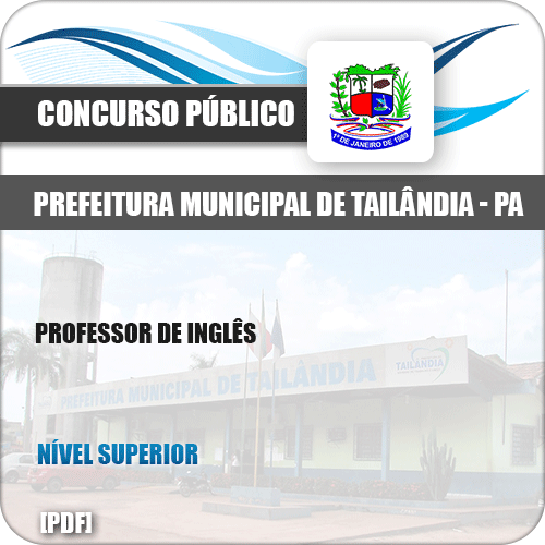 Apostila Concurso Pref Tailândia PA 2019 Professor de Inglês