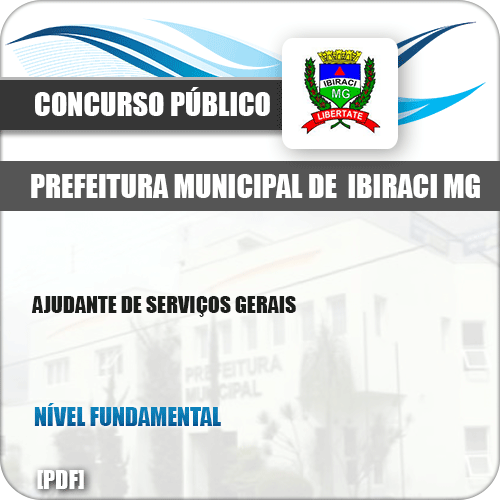 Apostila Pref Ibiraci MG 2019 Ajudante de Serviços Gerais