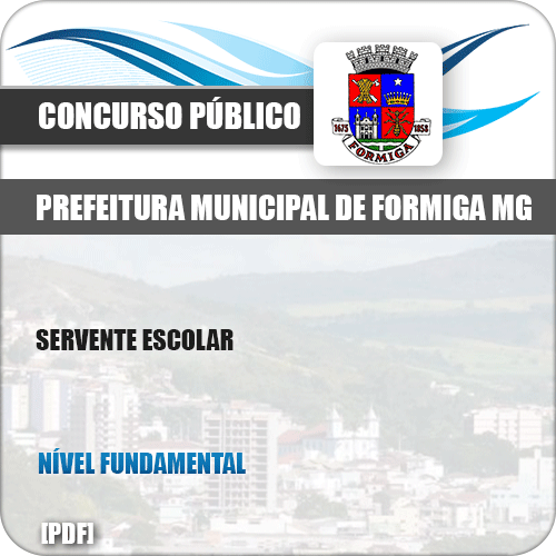 Apostila Concurso Público Pref Formiga MG 2019 Servente Escolar