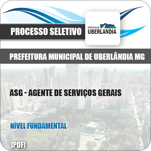 Apostila Uberlândia MG 2019 ASG Agente de Serviços Gerais