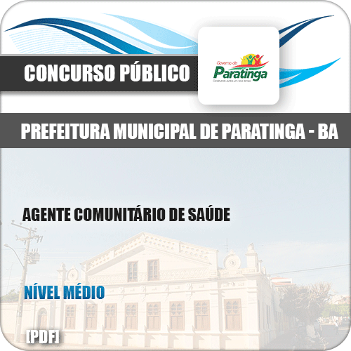 Apostila Pref Paratinga BA 2019 Agente Comunitário de Saúde