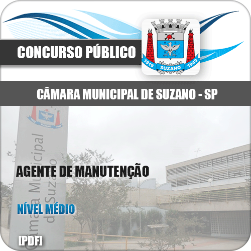 Apostila Câmara Suzano SP 2020 Agente de Manutenção