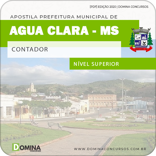 Apostila Concurso Pref Água Clara MS 2020 Contador