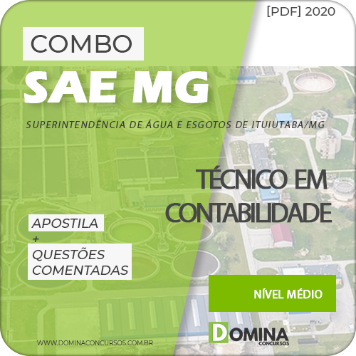 Apostila Concurso SAE MG 2020 Técnico em Contabilidade