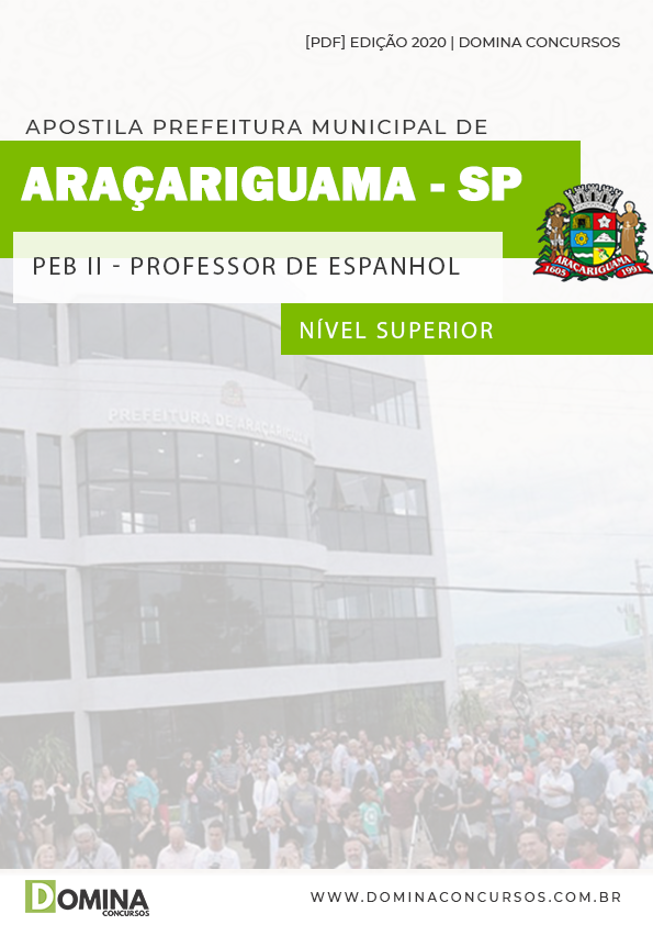 Apostila Pref Araçariguama SP 2020 Professor de Espanhol