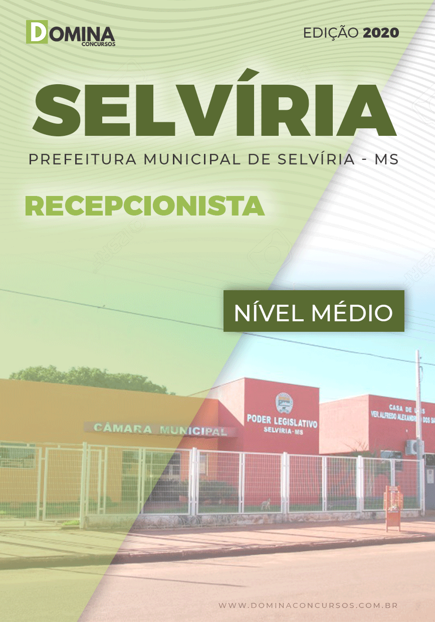 Apostila Concurso Câmara Selvíria MS 2020 Recepcionista