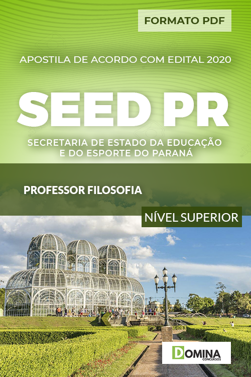 Apostila Concurso SEED PR 2020 Professor de Filosofia