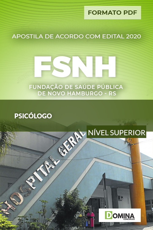 Apostila FSNH Novo Hamburgo RS 2020 Psicólogo