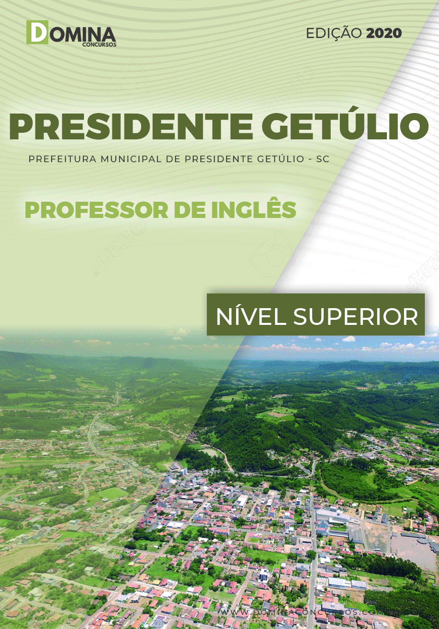 Apostila Pref Presidente Getúlio SC 2021 Prof de Inglês