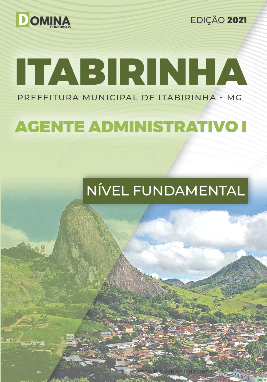 Apostila Pref Itabirinha MG 2021 Agente Administrativo I