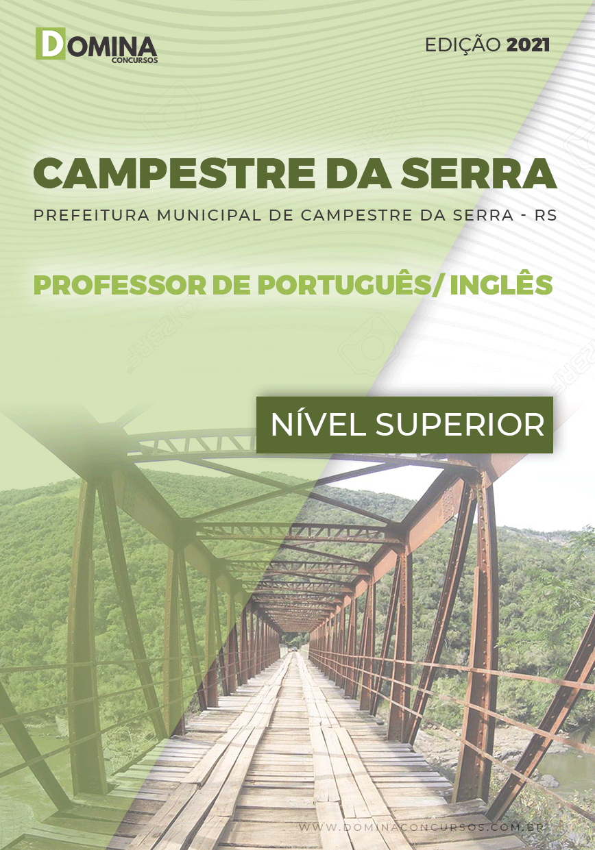 Apostila Pref Campestre Serra RS 2021 Prof Português Inglês