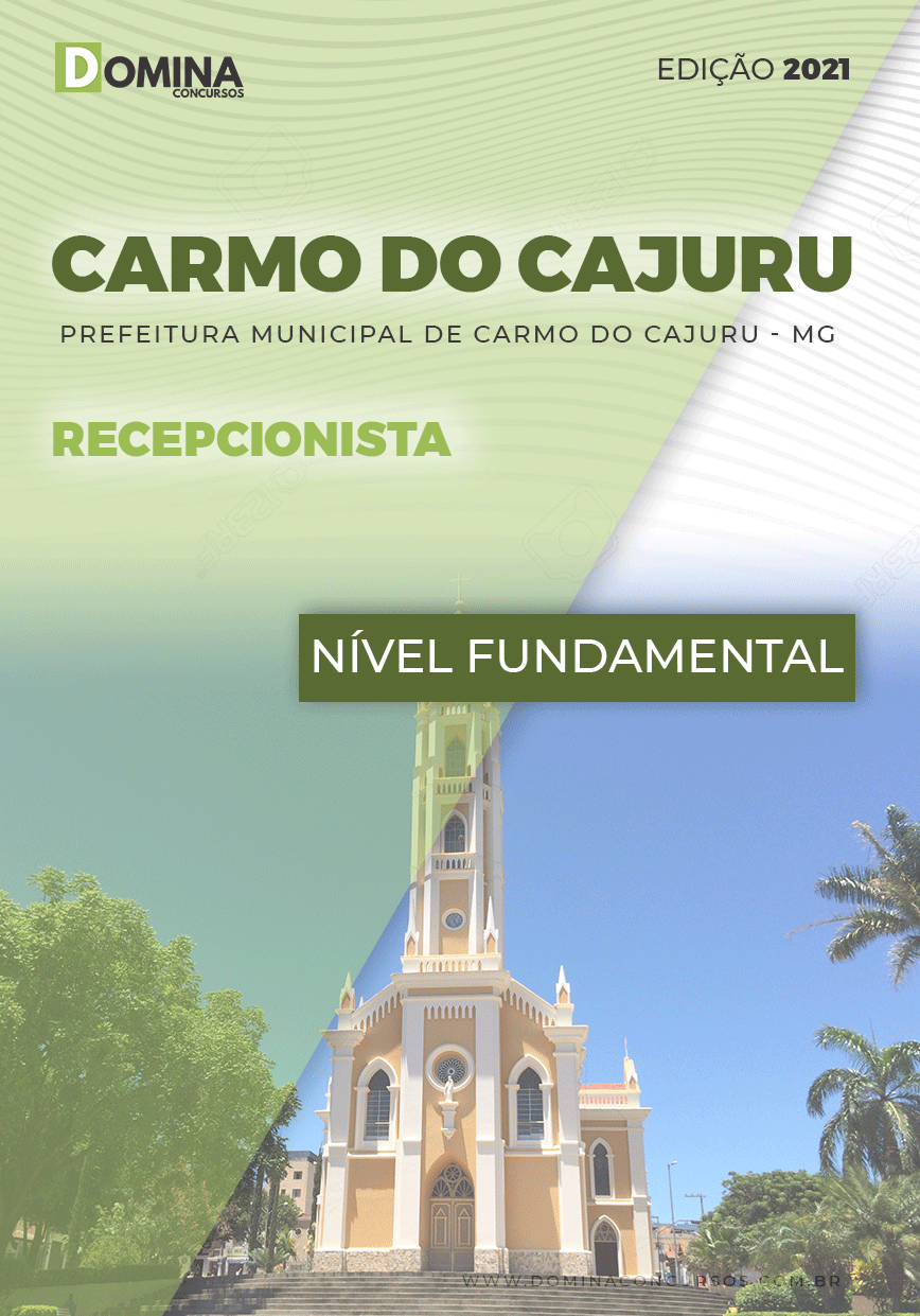 Apostila Concurso Pref Carmo Cajuru MG 2021 Recepcionista