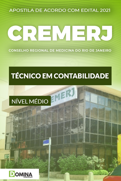 Apostila Concurso CREMERJ 2021 Técnico em Contabilidade