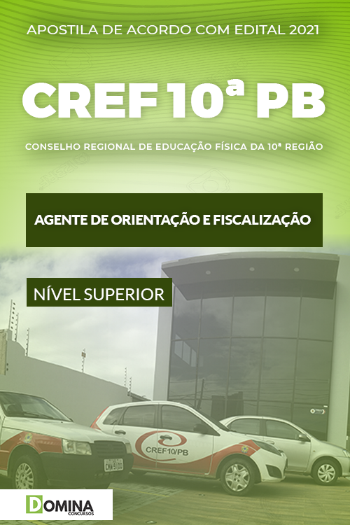 Apostila CREF 10 PB 2021 Agente de Orientação e Fiscalização