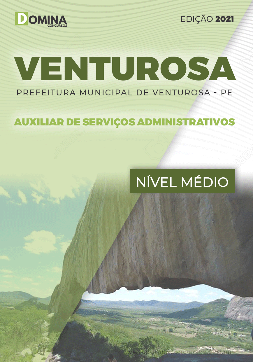 Apostila Pref Venturosa PE 2021 Auxiliar Serviços Administrativos