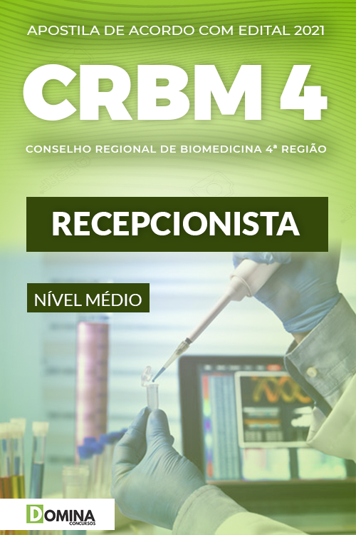 Apostila Concurso Público CRBM 4 2021 Recepcionista