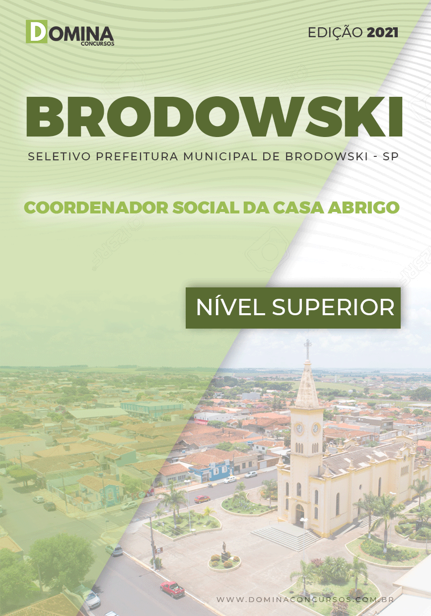 Apostila Pref Brodowski SP 2021 Coordenador Social Casa Abrigo