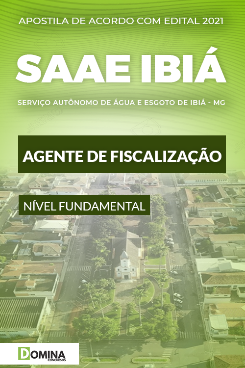 Apostila SAAE de Ibiá MG 2021 Agente de Fiscalização