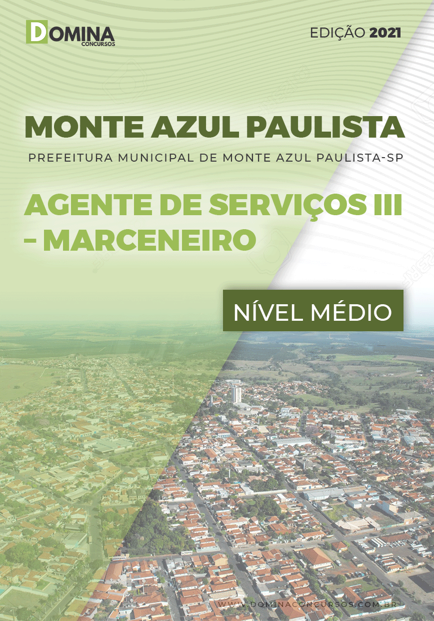 Apostila Pref Monte Azul Paulista SP 2021 Agente III Marceneiro