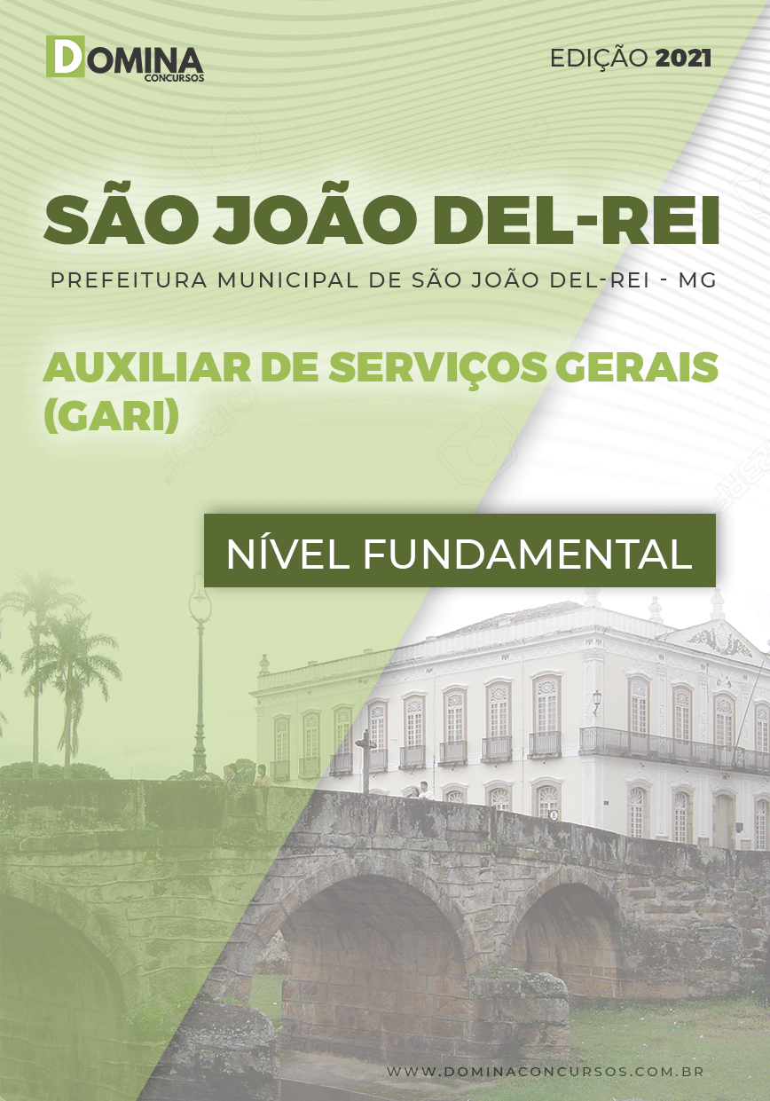 Apostila Pref São João Del Rei MG 2021 Auxiliar Serviços Gerais Gari