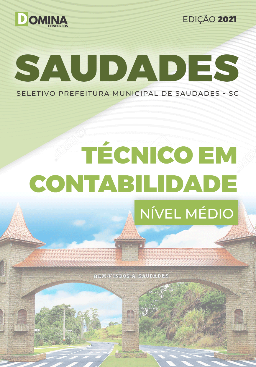 Apostila Pref Saudades SC 2021 Técnico em Contabilidade